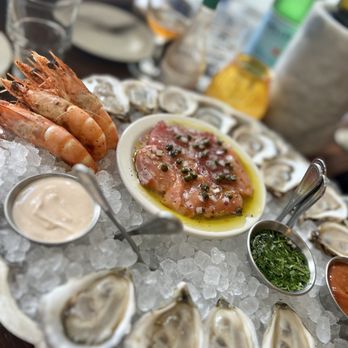 Found Oyster - Peel and eat spot prawns, more oysters, Sicilian crudo (aka the Baywatch Platter) - Seafood Near Me - Los Angeles, California