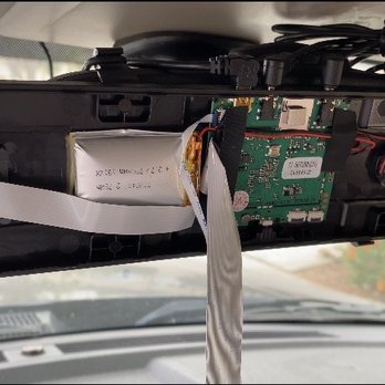 Tunes-Ups & More - Screen attached to rear view mirror completely ripped off from its electronics. - Oil Change Stations Near Me - San Diego, California Tunes-Ups & More - Screen attached to rear view mirror completely ripped off from its electronics. - Oil Change Stations Near Me - San Diego, California