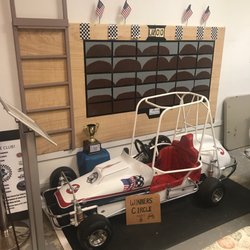 Vintage Automobile Museum - Midget racer exhibit with grandstand and Winners Circle. A favorite of children.
