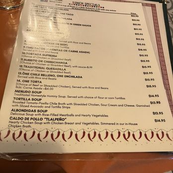 La Tablita Restaurant - Specials - Mexican Near Me - Cathedral City, California