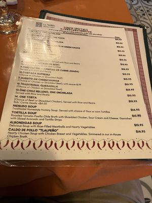 Menu photo 6 La Tablita Restaurant Cathedral City, CA