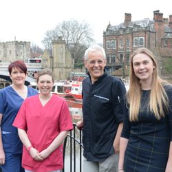 James Pegg Dentistry - Lisa the Hygienist, Zoe the nurse, principal dentist James Pegg, and nurse/reception manager Hannika