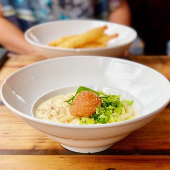 MeNami - Udon with cream sauce and roe - Japanese Near Me - Toronto, Ontario