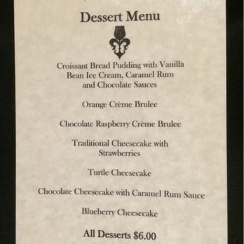 French Quarter Grille - Dessert menu - duh... - American Near Me - Austin, Texas