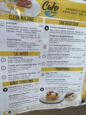 Menu photo 5 Cafe Del Mar Del Mar, CA Menu photo 5 Cafe Del Mar Del Mar, CA