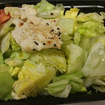 Mandarin - "Chinese" chicken salad. Semi half eaten. - Chinese Near Me - Santa Monica, California