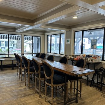 Waterside Market - tables and chairs in a restaurant - Breakfast & Brunch Near Me - Vineyard Haven, Massachusetts