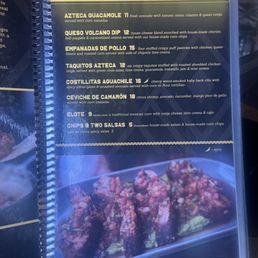 Appetizer menu page Appetizer menu page