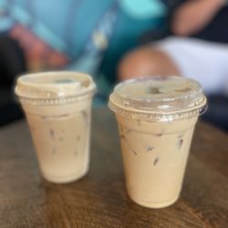 Foxtail Coffee - Vanilla caramel cold brew with cream and a dulche de leche latte with sweeten condensed milk