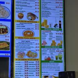 El Chinaco - Menu
