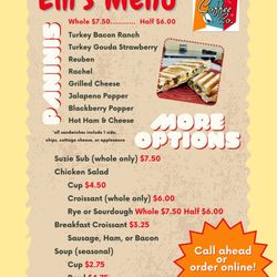 Em's Coffee - Our menu (food)