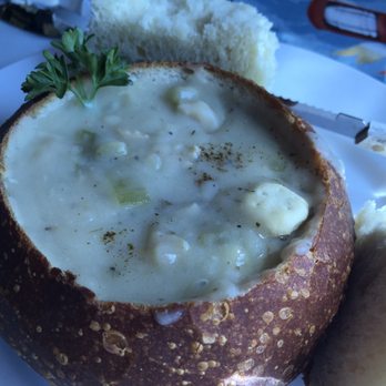 Barbara's Fishtrap - Fresh Made Clam Chowder bread bowl - Seafood Near Me - Half Moon Bay, California Barbara's Fishtrap - Fresh Made Clam Chowder bread bowl - Seafood Near Me - Half Moon Bay, California