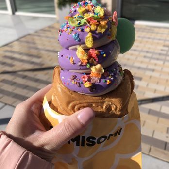 Somisomi - Ube and Oreo swirl with Nutella filling and fruity pebbles with a macaron - Desserts Near Me - Cupertino, California Somisomi - Ube and Oreo swirl with Nutella filling and fruity pebbles with a macaron - Desserts Near Me - Cupertino, California