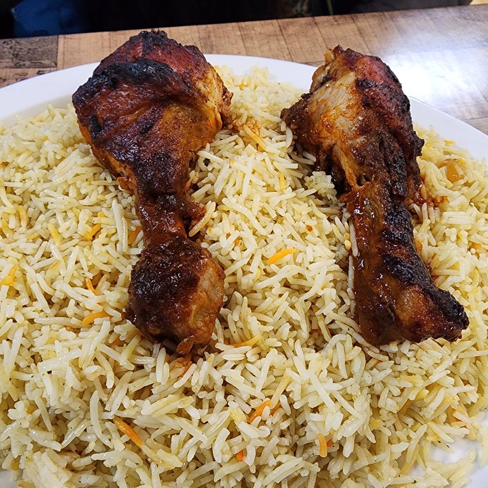 Brothers Restaurant & Cafe - Chicken legs with rice - Cafes Near Me - Madison, Wisconsin