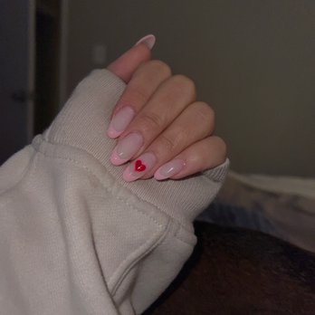Gem Nail Bar - Dip with French and design $65 - Nail Salons Near Me - Long Beach, California
