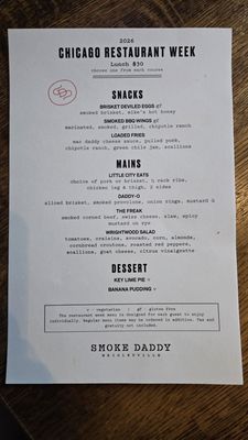Menu photo 1 Smoke Daddy Chicago, IL Menu photo 1 Smoke Daddy Chicago, IL