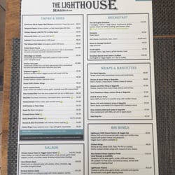 The Lighthouse - Tapas menu. Also breakfast, wraps, sandwiches, salads.