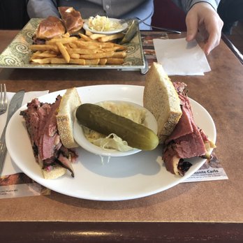 Chenoy's - Jumbo smoked meat platter (not shown extra bowl of fries. My lunch friend had the club sandwich platter. - Delis Near Me - Dollard-des-Ormeaux, Quebec