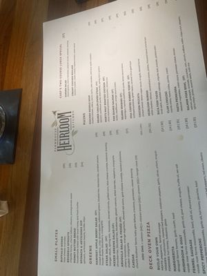 Menu photo 2 Heirloom Farmhouse Kitchen Irvine, CA Menu photo 2 Heirloom Farmhouse Kitchen Irvine, CA