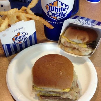 White Castle - a burger and fries on a table - Fast Food Near Me - Cahokia, Illinois