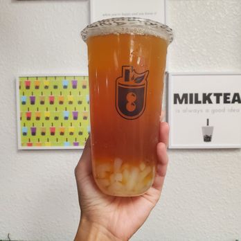 8Teas Bubble - lychee green tea with lychee jelly - Coffee & Tea Near Me - Rancho Cordova, California
