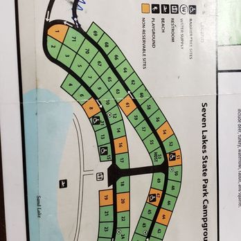 Seven Lakes State Park - map of the campground - Parks Near Me - Holly, Michigan Seven Lakes State Park - map of the campground - Parks Near Me - Holly, Michigan