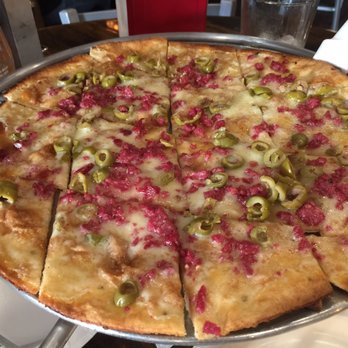 Jonny B's Brickhouse - Salami & Green Olive Lavash - really good! - Pizza Near Me - Jamestown, North Dakota Jonny B's Brickhouse - Salami & Green Olive Lavash - really good! - Pizza Near Me - Jamestown, North Dakota