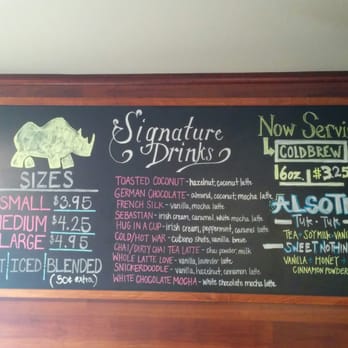 White Rhino Coffee - Better pictures of their menu and loyalty program. - Coffee & Tea Near Me - Cedar Hill, Texas White Rhino Coffee - Better pictures of their menu and loyalty program. - Coffee & Tea Near Me - Cedar Hill, Texas