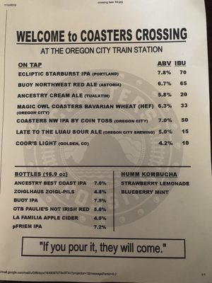Menu photo 7 Coasters Crossing Oregon City, OR Menu photo 7 Coasters Crossing Oregon City, OR