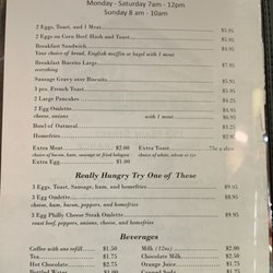 Holley Express - Breakfast menu