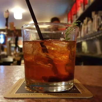 Blaze - "Maine Woods" made by Chris at the bar with birch bark infused rye whiskey from Maine. - Burgers Near Me - Bar Harbor, Maine