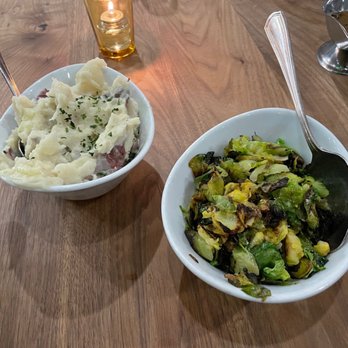 Echo & Rig - Roasted garlic mashed potatoes & brussel sprouts - Steakhouses Near Me - Sacramento, California