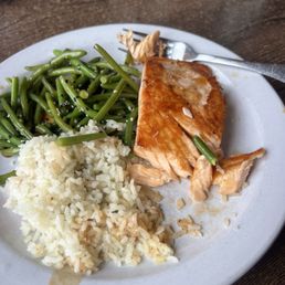 This is the disgusting miso salmon that came out 30 minutes after my families meals and cost me $28