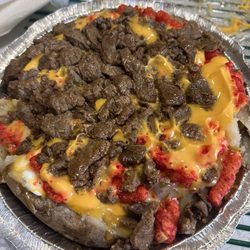 Mr & Mrs Potato - Hot cheeto loaded potato with carne asada