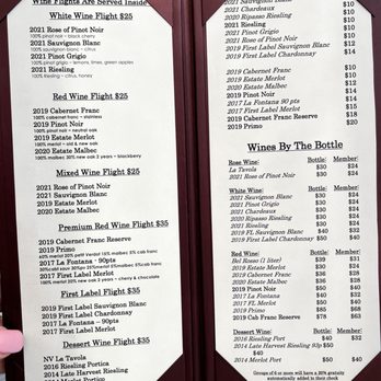 Raphael Vineyard and Winery - Menu - Wine Tasting Room Near Me - Peconic, New York