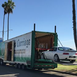 Horseless Carriage Carriers - My 1995 Porsche 968 being loaded for its trip from CA to NJ