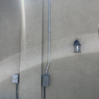 KCD Electric - Installed the hot tub power box on right. Power from the main power box, through attic, down the back. Quality job! - Electricians Near Me