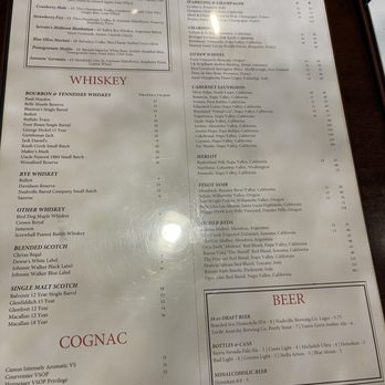 Serrato's Steakhouse - Drink Menu - Steakhouses Near Me - Franklin, Tennessee Serrato's Steakhouse - Drink Menu - Steakhouses Near Me - Franklin, Tennessee