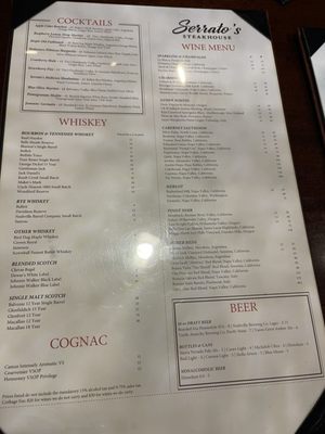 Menu photo 8 Serrato's Steakhouse Franklin, TN