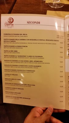 Menu photo 1 La Lanterna Ristorante Pizzeria Assisi, PG Menu photo 1 La Lanterna Ristorante Pizzeria Assisi, PG