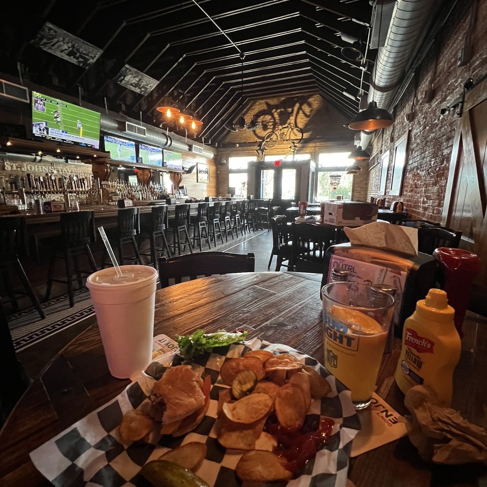 St. Johns Tavern - a plate of food and a drink - Bars Near Me - Crystal River, Florida St. Johns Tavern - a plate of food and a drink - Bars Near Me - Crystal River, Florida