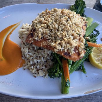 Oceanic - Cashew crusted salmon - Seafood Near Me - Pompano Beach, Florida Oceanic - Cashew crusted salmon - Seafood Near Me - Pompano Beach, Florida