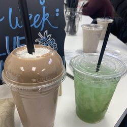 Clinton Township Nutrition - Almond joy shake and blue raspberry cranberry tea