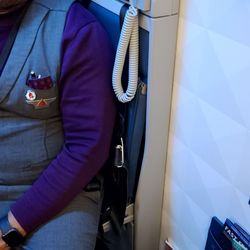Delta Air Lines - D' by row 26 delta flt attendant seat by lav Tuesday 1-30-24