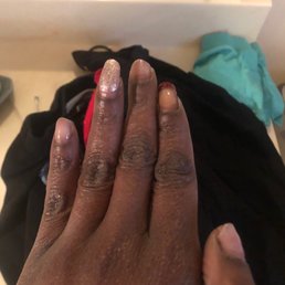 My mani with only one nail and these are all mine no tips My mani with only one nail and these are all mine no tips