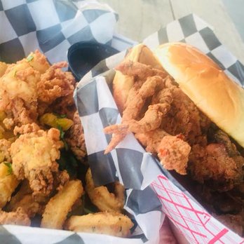Sooey's Dockside - a basket of fried food - Barbeque Near Me - Wanchese, North Carolina Sooey's Dockside - a basket of fried food - Barbeque Near Me - Wanchese, North Carolina