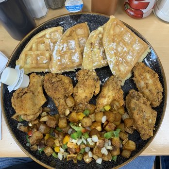 That Breakfast Place - Waffles and Wing with a side of home fries - Breakfast & Brunch Near Me - Euclid, Ohio