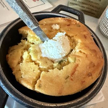 Crazy About You - Fresh Baked Skillet Cornbread - soft, warm and moist, definitely a must try - Mediterranean Near Me - Miami, Florida