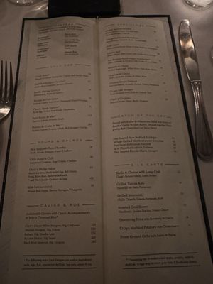 Menu photo 1 Clark's Oyster Bar Aspen, CO