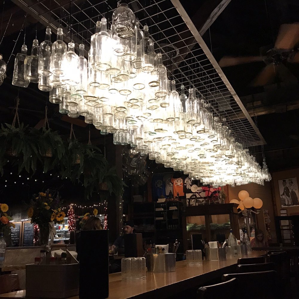 BONEZ - Reused bottles as lights - Cocktail Bars Near Me - Crested Butte, Colorado